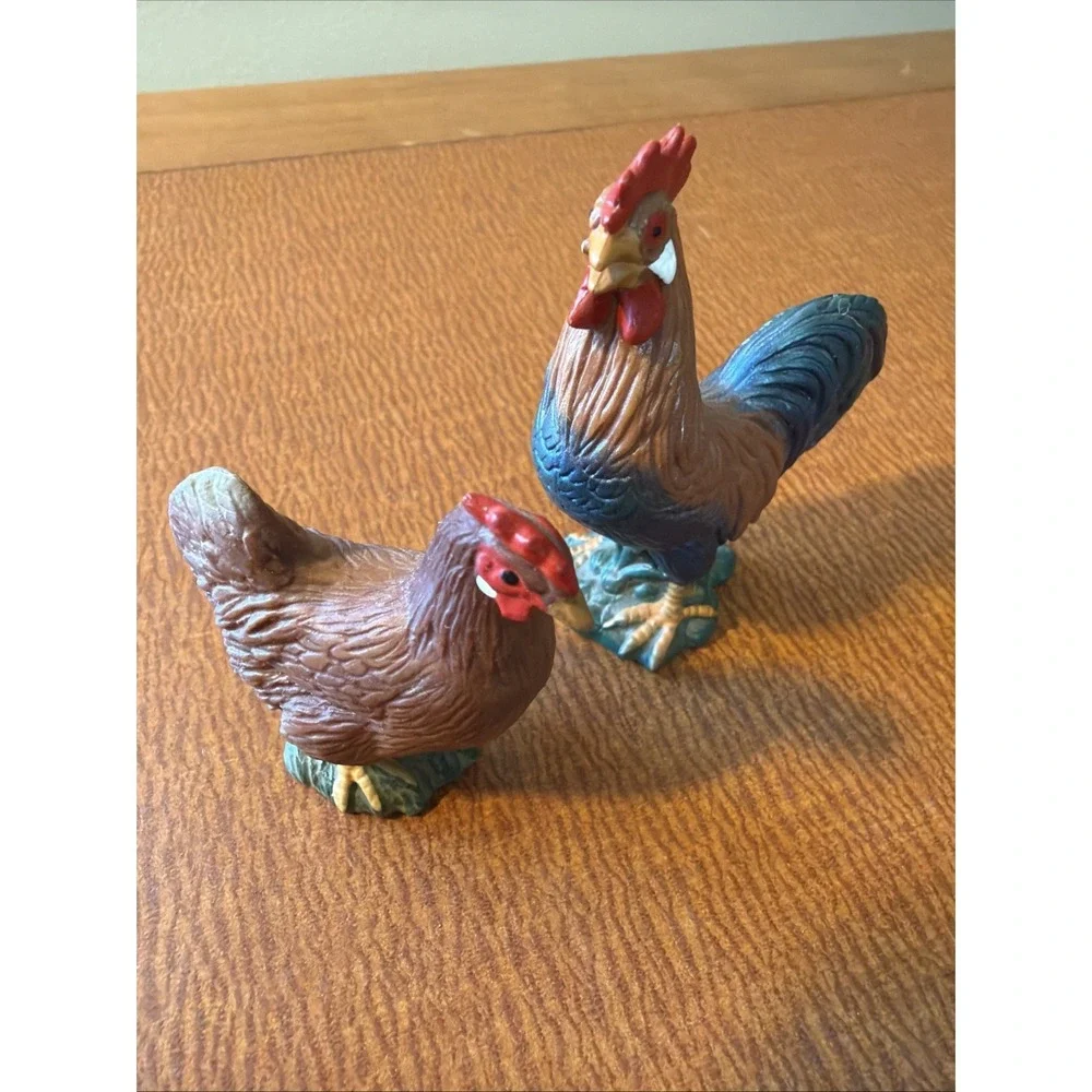 Schleich‎ 13126 Rooster & Hen  (Chicken) *Retired/Farm Life '98-99 RARE